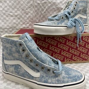 Vans WMNS Sk8-Hi Tapered  Denim Destroy Winter Sky Marshmallow Sneakers